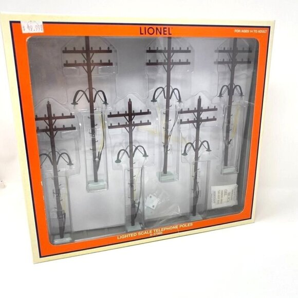 Lionel SCALE TELEPHONE POLES LIGHTED SKU 6-37995 Model Trains Hobby Collectible - Picture 1 of 8